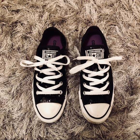 Converse Shoes - Black Sequin Converse